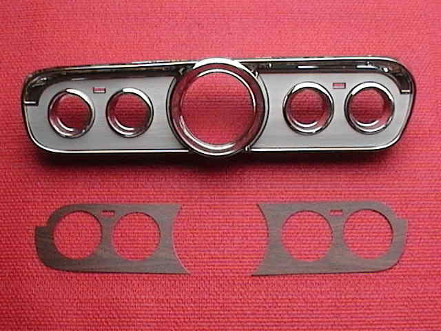 1965/66 Pony Instrument Bezel w/Brushed Aluminum I