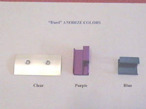 Available Colors for "Hard" Anodization